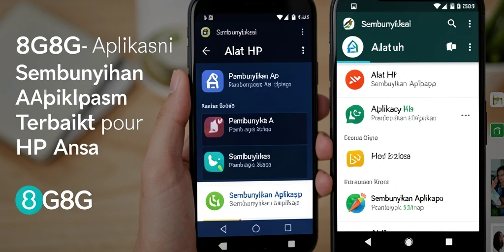 Antarmuka utama aplikasi 8G8G untuk menyembunyikan aplikasi dengan aman.