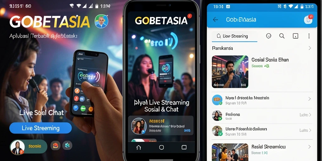 Antarmuka pengguna GOBETASIA yang menarik untuk Live Streaming.