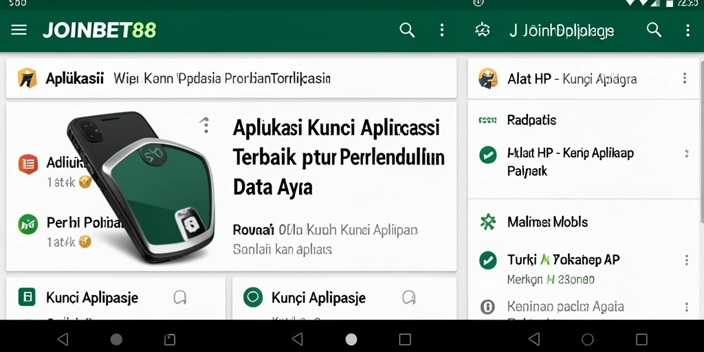 Tampilan antarmuka dan fungsi kunci aplikasi JOINBET88.