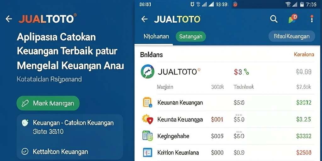 Tampilan antarmuka JUALTOTO yang memudahkan pencatatan keuangan.