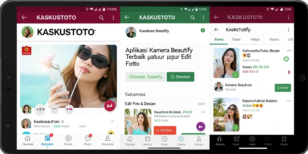 Antarmuka KASKUSTOTO yang menarik untuk Kamera Beautify.
