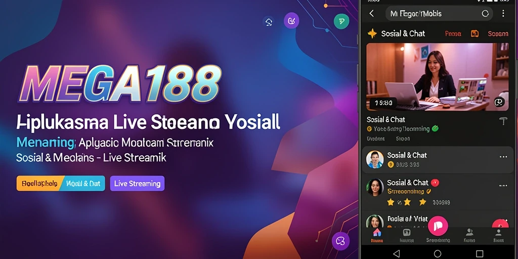 Tampilan antarmuka MEGA188 yang interaktif dan menarik saat Live Streaming.