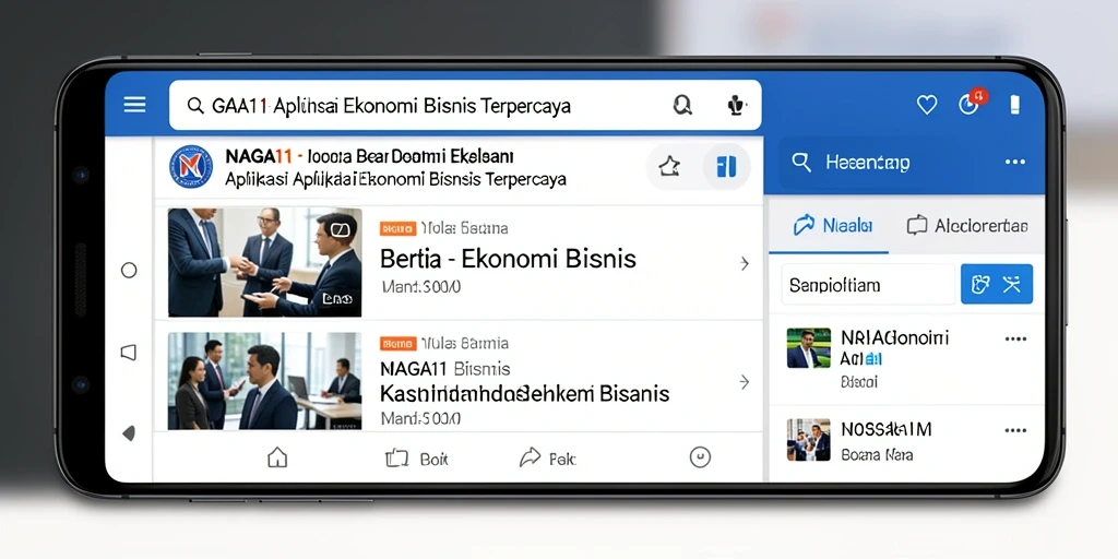 Antarmuka NAGA11 yang modern untuk berita ekonomi.