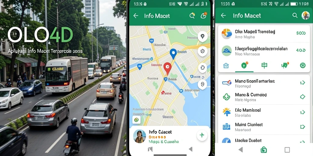 Antarmuka aplikasi OLLO4D dengan informasi lalu lintas terkini.