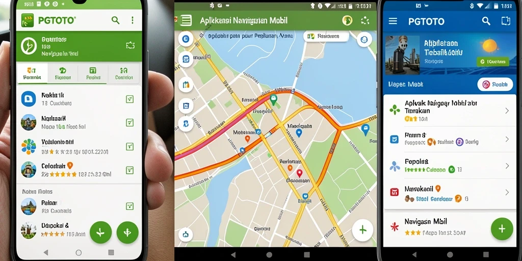 Antarmuka PGTOTO menampilkan peta interaktif untuk navigasi mobil.